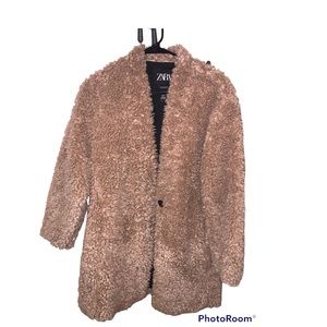 Zara. Teddy coat. Sized small. Used.